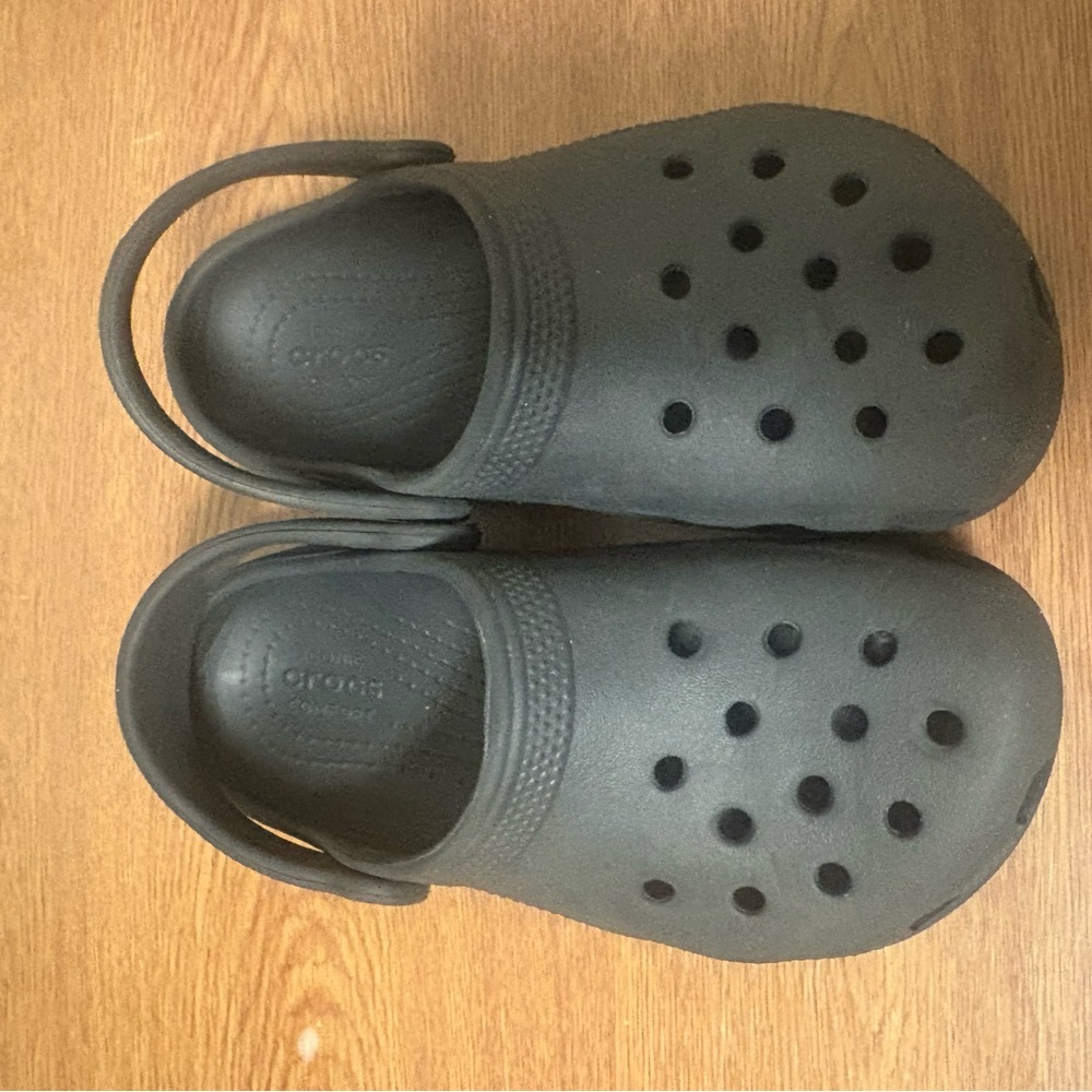 Used-CROCS Black Water Shoes with Croslite Comfort